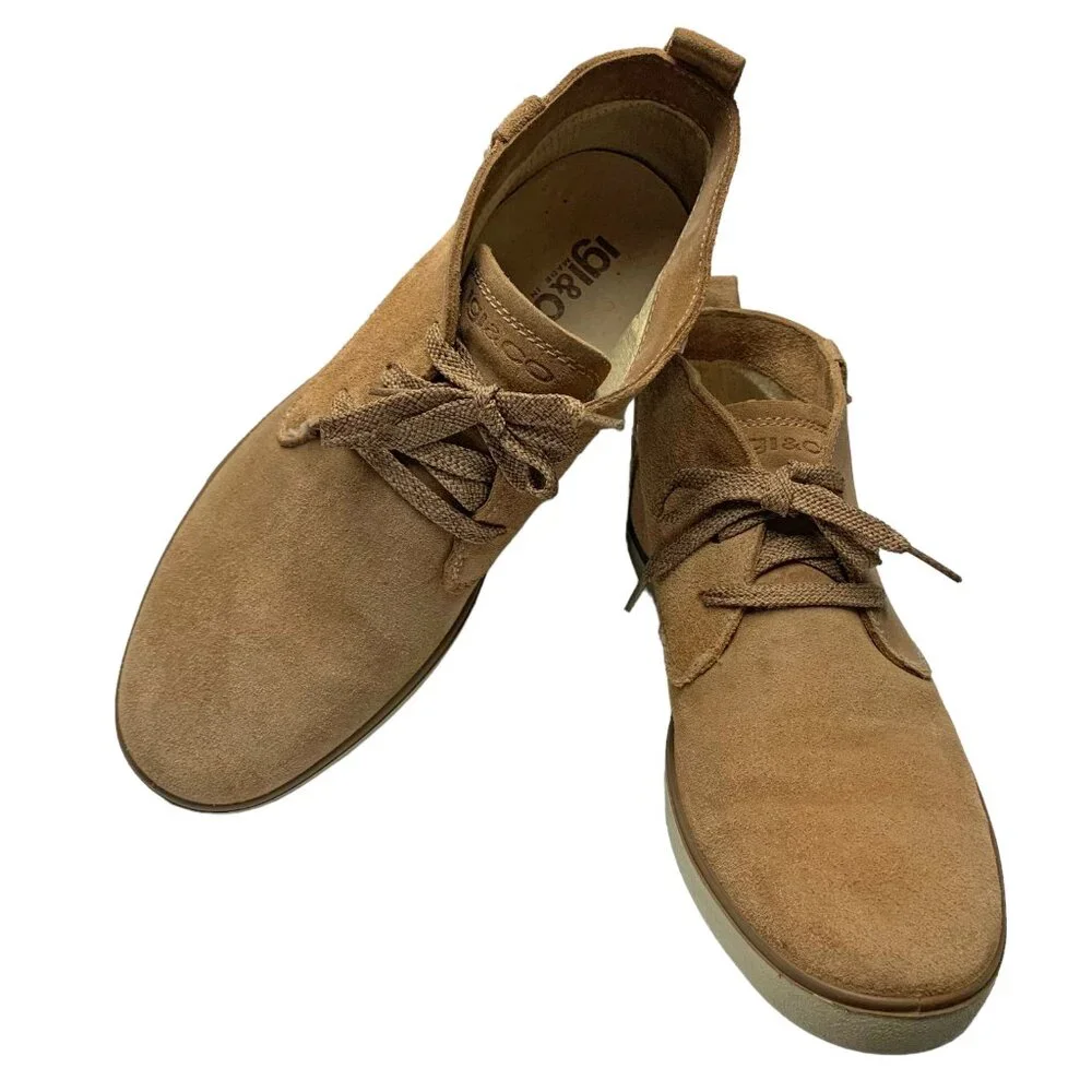 IGI & Co Tan Suede 3‎ eyelet Lace Up Chukka Boots